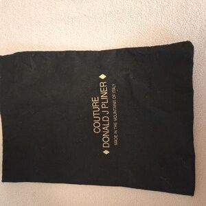 Donald J Pliner Black and Gold Dust Bag
